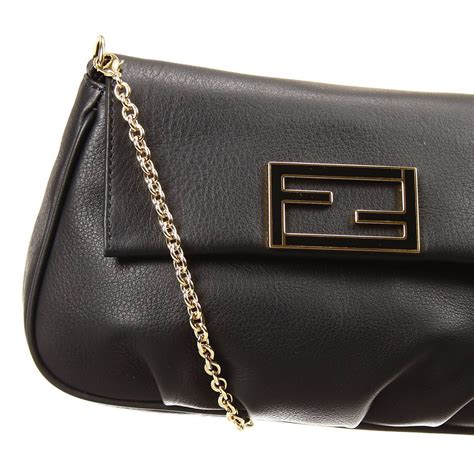 fendi black clutch bag|fendi bag discount.